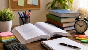 CA revision classes study materials and exam preparation setup