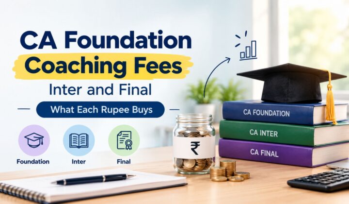 CA Foundation Coaching Fees, Inter and Final coaching costs with study materials and learning resources
