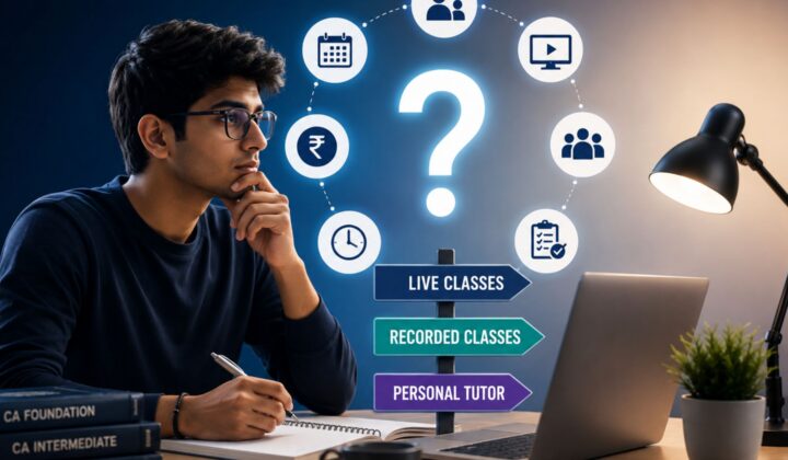 How do I Choose CA Online Classes with live, recorded and personal tutor options